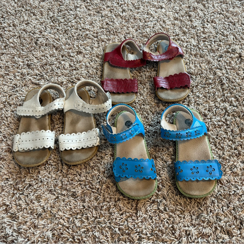 Livie & Luca Girls Size 13 Sandals • Red, White & Blue Pairs